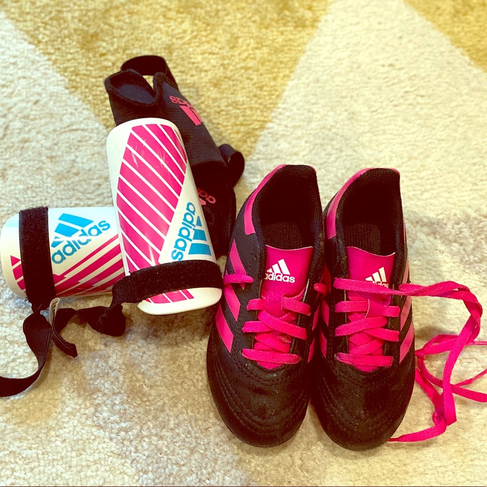 Girls adidas soccer set